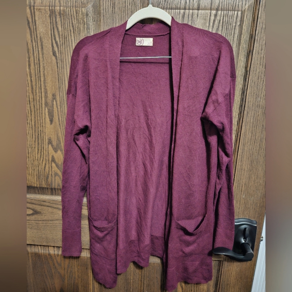 Clasic Cranberry Cardigan by So.